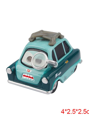 Disney Pixar Cars 2 3 Pressofuso in metallo Veicolo Saetta McQueen Mater Jackson Storm Miss Fritter Auto Giocattolo Giocattoli per bambini Regali di Natale - riparo82