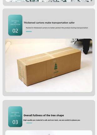 1.5/1.8/2.1M Pieghevole Albero Di Natale Atmosfera Domestica Decorazioni Di Natale Con PVC Floccato Centro Commerciale Ornamento Regali di Capodanno