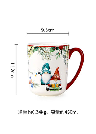 Set di stoviglie in ceramica serie Goblin Piatto da pranzo grande Vassoio rettangolare Stoviglie natalizie Piatti da bistecca Piatti da dessert Ciotola Tazza Tazza - riparo82