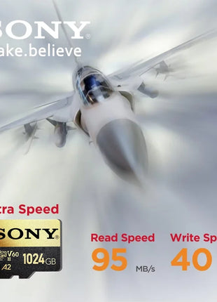 Scheda di memoria SONY TF Scheda Micro SD ad alta velocità da 1 TB 1024 GB 128 GB 256 GB 512 GB A2 U3 V30 Schede Flash SD TF per computer telefono Xiaomi