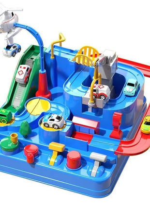 Modello di auto ferroviaria da corsa Giocattoli educativi Pista per bambini Gioco di avventura Cervello Meccanico Interattivo Treno Animali Giocattolo razzo spaziale - riparo82