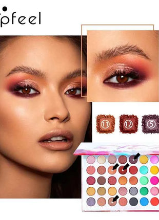 POPFEEL Color Studio Eyeshadow Palette, Highly Pigmented 40 Shades Matte and Shimmers Makeup Palette, Waterproof Blendable