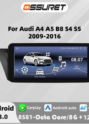 10.25"Carplay Android 13 Auto Car radio For Audi A4 A5 B8 S4 S5 2009-2016 car intelligent system Multimedia GPS Stereo Head Unit - Riparo82