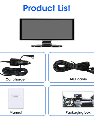 10/11.26 inch Dash Cam 4K Car DVR Wireless Carplay & Android Auto GPS Navigation Video Recorder Dashboard Dual Lens Wifi FM AUX - Riparo82