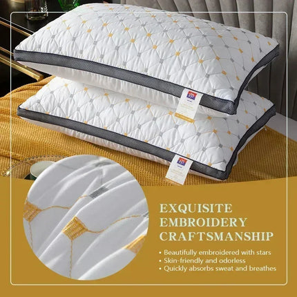 Hotel Pillows Bedroom Beds Sleep Cervical Pillows Middle-High Thickened Pillow Core Machine Washable and Sleep Aid Body Pillow