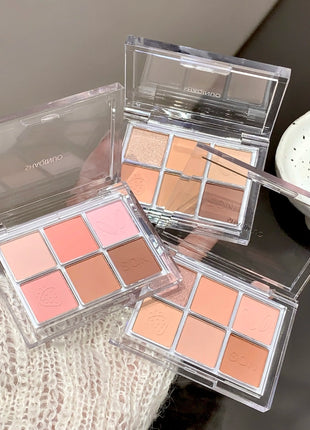 SHAQINUO Six-Color Eyeshadow Palette Matte Earth Colors Brightening Silkworm Pearl Beginner Eyeshadow Comprehensive Palette - Riparo82