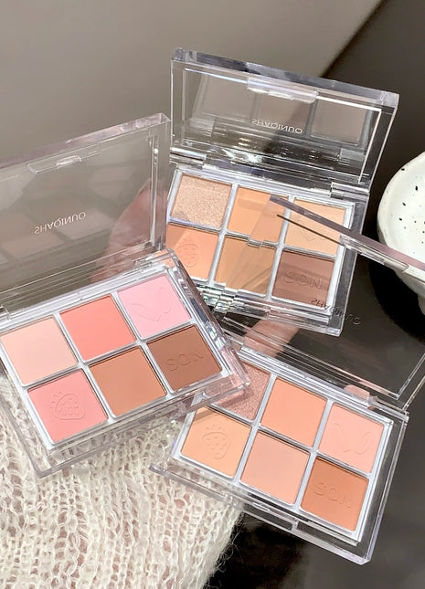 SHAQINUO Six-Color Eyeshadow Palette Matte Earth Colors Brightening Silkworm Pearl Beginner Eyeshadow Comprehensive Palette - Riparo82