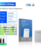 ORICO K20Mini SSD esterno magnetico per iPhone 17 16 Pro/Max ProRes 2000 MB/s 4K ProRes HDR Registra e memorizza Stato solido portatile