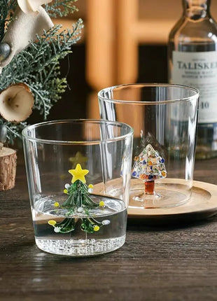 FOME Tazza di vetro creativa 1/2 pezzi Albero di Natale Caffè resistente al calore Tazza da latte Tè Tazza da caffè espresso Regali di Natale per ragazza - riparo82