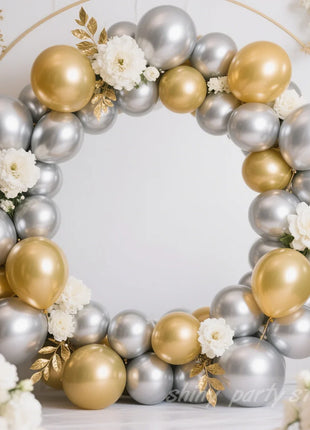 30/50/100 pz 5/10 pollici Metallo Oro Argento Blu Verde Viola Palloncini In Lattice Matrimonio Buon Compleanno Metallo Cromo Aria Palloncino Ad Elio - riparo82