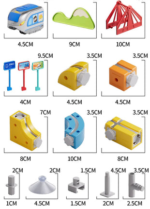 Set di treni magnetici Piste da costruzione versatili trasformabili Giocattoli magnetici Treno Regali per auto ferroviarie non remote fai-da-te per bambini - riparo82