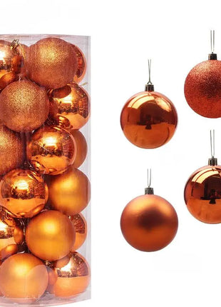 24PCS Palle Di Natale Ornamenti Per L'albero Di Natale Palle Di Natale Appeso Albero Pendenti Home Party Decor 2026 Regalo di Capodanno Noel Navidad - riparo82
