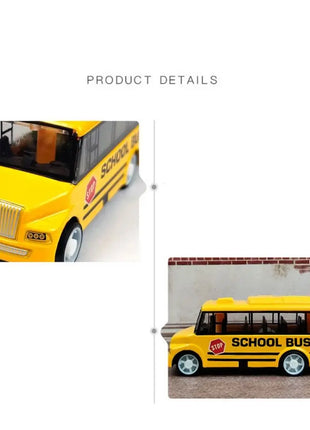Ornamenti a forma di autobus ad alta imitazione Regalo per bambini di alta qualità Hobby Modello di autobus in lega Giocattoli di autobus estesi Tirare indietro il modello di veicolo - riparo82
