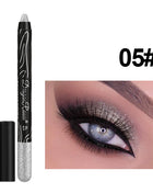 12 Colors Long-lasting Glitter Eyeshadow Pencil Pigment Blue Brown Black Eyeliner Pen Women Fashion Shimmer Eye Shadow Makeup - Riparo82