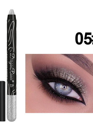12 Colors Long-lasting Glitter Eyeshadow Pencil Pigment Blue Brown Black Eyeliner Pen Women Fashion Shimmer Eye Shadow Makeup - Riparo82