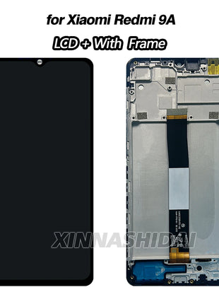 AAA + TFT LCD Per Redmi 9A/9C Display Touch Screen Digitizer Parti di Montaggio Per Xiaomi M2006C3MG Con Telaio e Copertura Della Batteria - riparo82