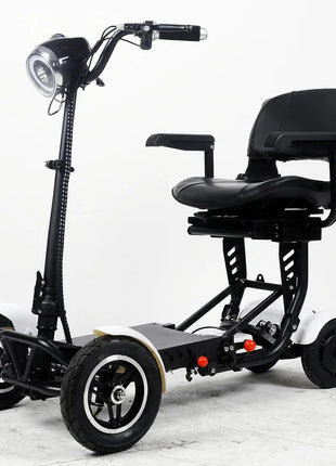 Foldable Mobility Scooter 4 Wheels For Old People Elderly Dual Motor 500W Folding Electric Scooter With Big Seat Blue Red White - Riparo82