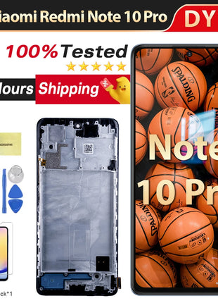 LCD di alta qualità per Xiaomi Redmi Note 10 Pro Display LCD Touch Screen Digitizer Assembly M2101K6G M2101K6R Parte di visualizzazione dello schermo - riparo82