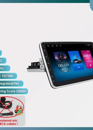 4G Universal 1 Din Car Multimedia Player 360 Rotatable Screen Autoradio Stereo Navi GPS WiFi Auto Radio Android Video Player Map