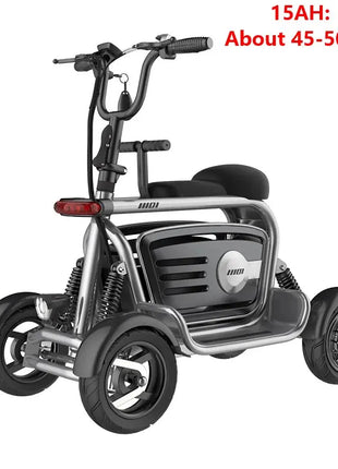 4 Wheels Dual Motor Electric Scooter Adults 800W 48V 4 Wheel Drive Mobility Scooter With Large Storage Basket 2 Seat For Women - Riparo82