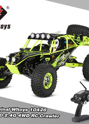 Giocattolo per bambini Hot WLtoys 10428 RC Auto 45CM 2.4G Scala 1:10 Doppia velocità Radiocomando Elettrico Wild Track Warrior