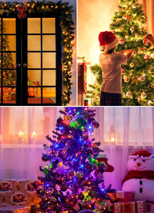 Luce natalizia per esterni Ghirlanda di Capodanno Lampada 100m 20m Scintillio LED String Vacanza Matrimonio Luci decorative adornos de navidad