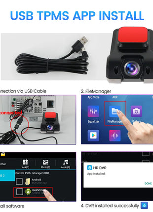Car Dash Cam ADAS USB 170 Degree Wide Angle Car Front Camera Video Recorder Dashcam For Android DVR Auto Recorder Night Version - Riparo82