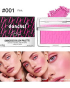 Hot Matte Embossed Blush Palette Rosy Blusher Facial Blush Powder High Pigmented Pink Coral Rouged For Cheeks Smooth Cosmetics