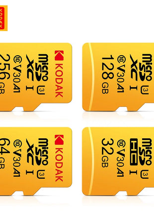 Scheda Micro SD KODAK Scheda di memoria ROSSA con Adapte 32 GB MicroSDHC 64 GB MicroSDXC MicroSD C10 A1 TF Schede Flash Cartao De Memoria