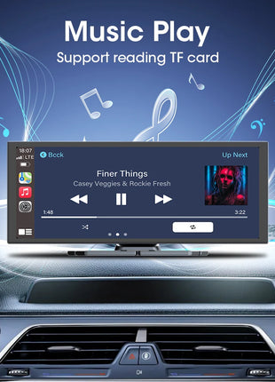 10/11.26" Wireless Carplay Screen for Car,4K Dash Cam HD Car DVR,Android Auto GPS Navigation Video Recorder,1080P Camera,FM,WIFI - Riparo82