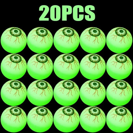 5/50PCS Luminous Bouncing Ball Halloween Glow in The Dark Eyeball Toys Rubber Fake Eyeball Haunted House Horror Decoration Props