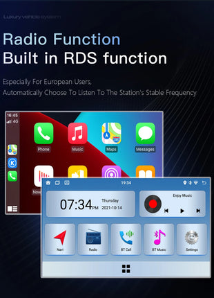 Wireless CarPlay Android 14 Car Radio for For Fiat/Bravo 2007 2008 2009 20102011 2012 AutoRadio Stereo GPS Navigation Multimedia Screen - Riparo82