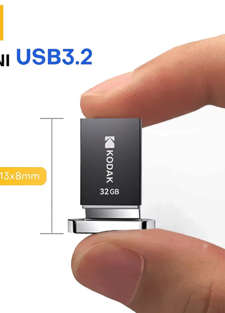 KODAK USB3.2 Flash Drive 32GB 64GB 128GB K113 Pendrive in metallo ad alta velocità 140MB/s MINI Key Pen Drive per auto portatile desktop
