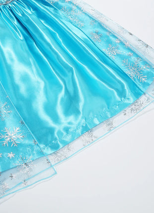 Disney Frozen Elsa Regina delle nevi Abito da principessa Costume da ragazza Halloween Bambini Gioco di ruolo Carnevale Bambini Compleanno Abito da festa