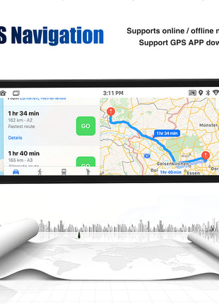 ESSGOO Single 1DIN 6.86" Android 14 4+64G Universal Car Stereo Radio CarPlay Android Auto Bluetooth USB Type-C Wifi FM GPS Navi - Riparo82