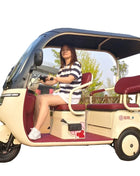 2025 Hot Selling Electric Tricycle for Family Use Open Body Rickshaw with Roof for Passenger and Cargo for Adults
