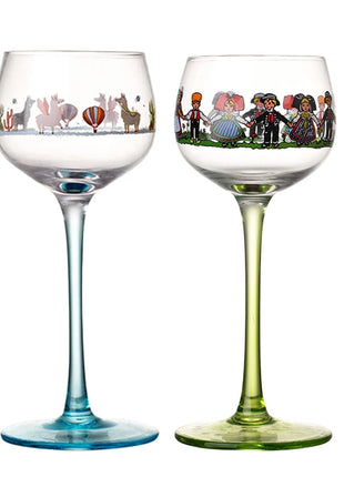 Calice per piccole persone in stile Alsace Bicchieri da vino Decorazioni per la casa Bicchiere da vino adatto per compleanni, Natale e regali di nozze 6 (fl.oz) - riparo82