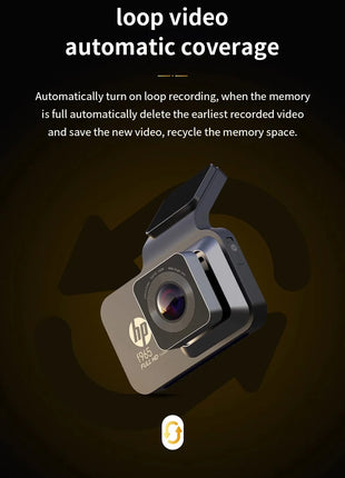 HP car camera dash cam camera 2k HD night vision WiFi DVR video loop video parking monitoring car dashcam auto - Riparo82