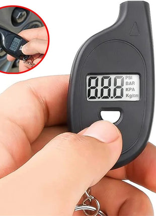 Mini Keychain Style Tire Gauge Digital Lcd Display Car Tire Air Pressure Tester Meter Auto Car Motorcycle Tire Safety Alarm New - Riparo82