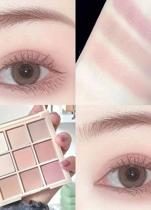 Multifunctional Eyeshadow Palette 9 Colors Various Shades Long Lasting Moisturizing Eye Shadow Palettes for Women Makeup Kit - Riparo82