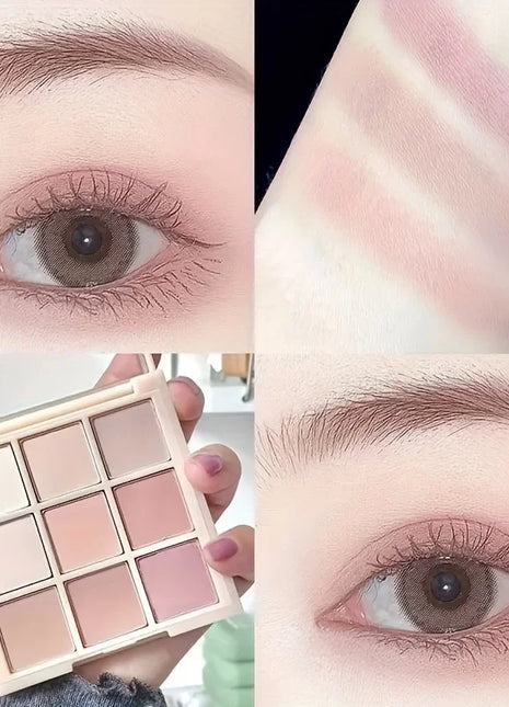 Multifunctional Eyeshadow Palette 9 Colors Various Shades Long Lasting Moisturizing Eye Shadow Palettes for Women Makeup Kit - Riparo82