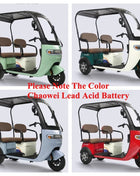 2025 Hot Selling Electric Tricycle for Family Use Open Body Rickshaw with Roof for Passenger and Cargo for Adults