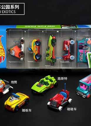 Hot Wheels Set 5 Auto Sportive 1:64 - Pack Modellini Metallo Pista