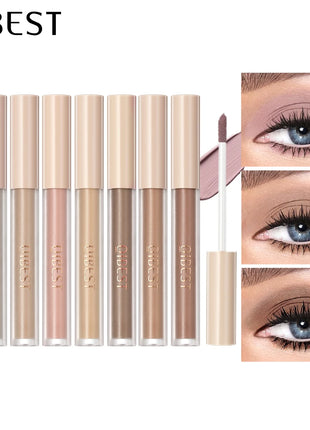 Nude Matte Liquid Eyeshadow Smooth Cream Eye Shadow Long Lasting Waterproof Eye shdaow Stick Blush Dual Purpose Contour Makeup - Riparo82