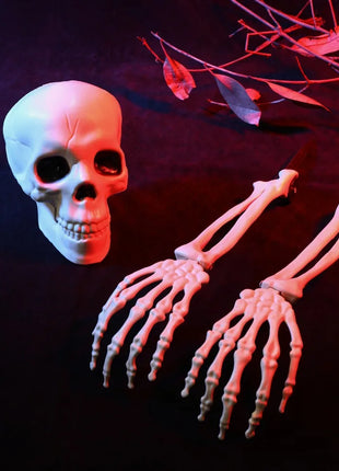Halloween Decoration Skull Skeleton Horror Artificial Arm Outdoor Yard/garden Decorations Ghostface Hallowen Day of The Dead - Riparo82