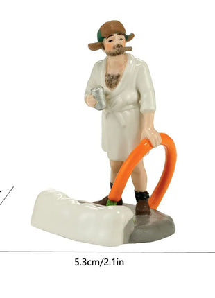 LED Musica natalizia Casa di popcorn Decorazione natalizia Scena Villaggio Statua rotante Decorazioni natalizie per la casa Decorazioni per il desktop Regalo di Natale per bambini