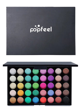 POPFEEL 40 Color Earth Tones &Rainbow Shades Eyeshadow Palette -Long-Lasting, Highly Pigmented, Smooth Matte and Shimmer Finish - Riparo82