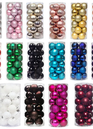 24PCS Palle Di Natale Ornamenti Per L'albero Di Natale Palle Di Natale Appeso Albero Pendenti Home Party Decor 2026 Regalo di Capodanno Noel Navidad - riparo82