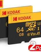 2 pezzi Kodak schede SD Micro TF originali 64 GB U3 V30 scheda Flash 4K scheda di memoria Full HD memoria TF per telefono/computer con adattatore SD
