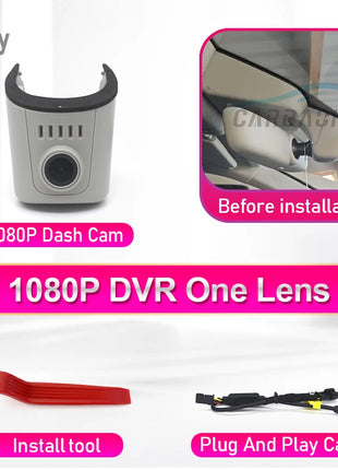Dash Cam for Audi A1 A3 A4 A5 A6 A7 A8 Q2 Q3 Q5 Q7 Q8 TT RS S 2016 to 2025,4K Dashcam Wifi Dash Camera for Audi,Dvr in the Car - Riparo82